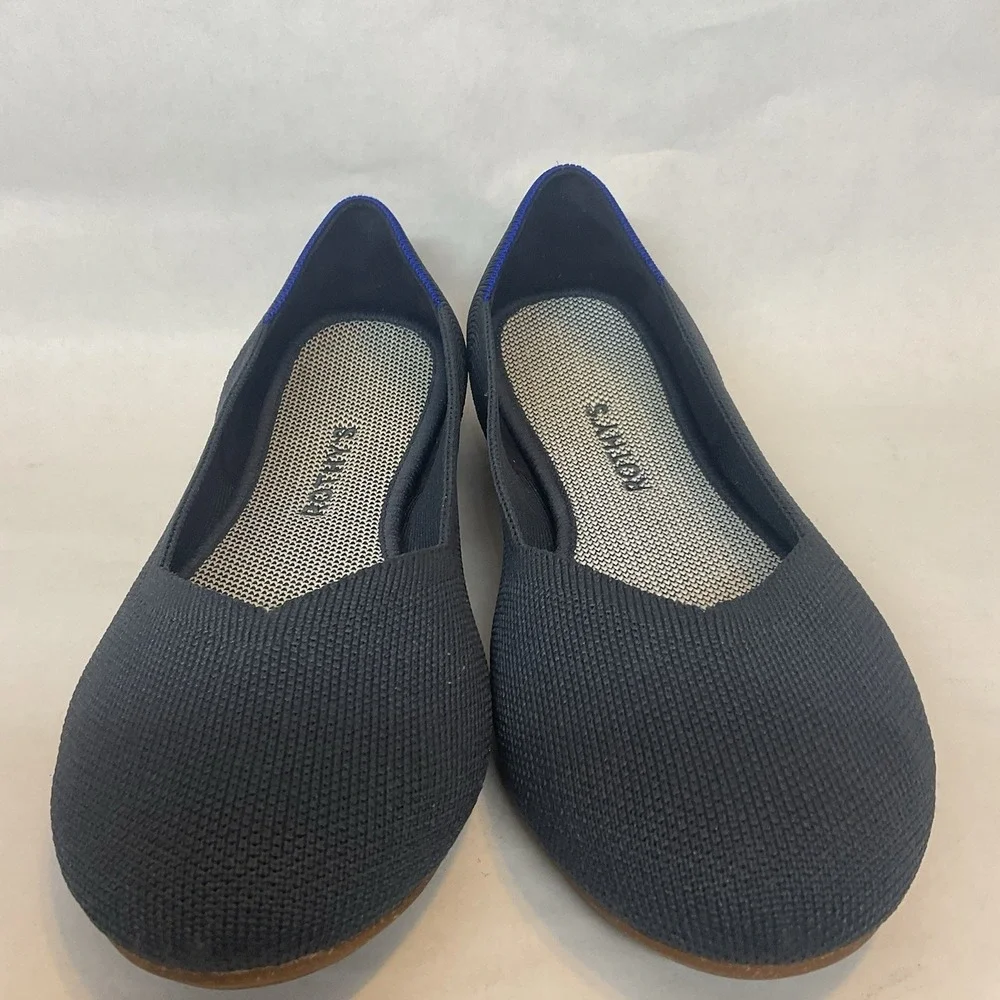 ROTHY'S Classic Smoke Blue Round Toe Ballet Flats US 9,5 Worn Once
